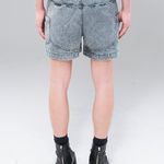 SHORTS JEANS MARMORIZADO - PRETO