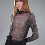 SEGUNDA PELE TULE PRINT - PRETO