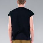 CAMISETA MANGA DOBRADA - PRETO