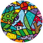 Quebra-Cabeça Circular Romero Britto Dia de Sol 600 Peças