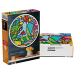 Quebra-Cabeça Circular Romero Britto Dia de Sol 600 Peças