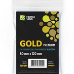 Sleeve Gold - 80x120mm - PREMIUM Blue Core (MeepleVirus)