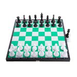 Jogo de Xadrez - Tabuleiro Estojo Dobrável de Xadrez Oficial - Verde e Branco (Jaehrig)