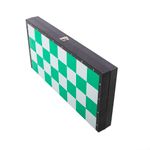 Jogo de Xadrez - Tabuleiro Estojo Dobrável de Xadrez Oficial - Verde e Branco (Jaehrig)