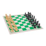 Jogo de Xadrez Oficial Modelo Profissional com Tabuleiro em Courvin - Rei 10cm (Jaehrig)