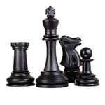 Jogo de Xadrez Oficial Modelo Profissional com Tabuleiro em Courvin - Rei 10cm (Jaehrig)