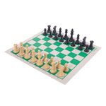 Jogo de Xadrez Escolar com Tabuleiro em Courvin - Rei 7,3 cm (Jaehrig)