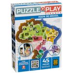 Quebra-Cabeça Puzzle Play Gigante 45 Peças - Mapa do Brasil
