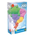 Quebra-Cabeça 200 Peças -  Mapa do Brasil