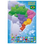 Quebra-Cabeça 200 Peças -  Mapa do Brasil