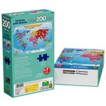 Quebra-Cabeça 200 Peças - Turismo pelo Mundo