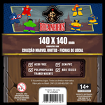 Sleeve Quadrado - 140x140mm - Coleção Marvel United: Fichas de Local (10 Protetores) (Bucaneiros)