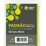 Sleeve Padrão - 63,5x88mm - Side-Load PERFECT SIZE Blue Core (Meeple Virus)