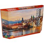 Quebra-Cabeça 1500 PCS Panorama - Por do Sol em Praga