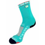 Meia Cano Alto Steigen 3/4 Aqua Blue Unissex