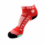 Meia Cano Curto Steigen 1/4 Cherry Red Unissex