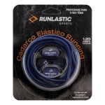 Cadarço Elástico Runlastic Preto e Azul Unissex