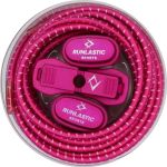 Cadarço Elástico Runlastic Rosa e Branco Unissex