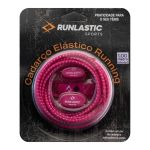 Cadarço Elástico Runlastic Rosa e Branco Unissex