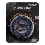 Cadarço Elástico Runlastic Cinza e Preto Unissex