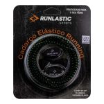 Cadarço Elástico Runlastic Preto e Verde Fluor Unissex