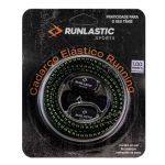 Cadarço Elástico Runlastic Preto e Amarelo Fluor Unissex