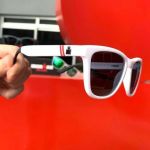 Óculos Yopp Ironman Unissex Branco com Detalhes Vermelhos