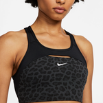 Top Nike Swoosh Feminino Preto Estampa de Oncinha