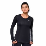 T-shirt Feminina Manga Longa Authen Grit Trail Watch Preta