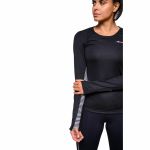 T-shirt Feminina Manga Longa Authen Grit Trail Watch Preta