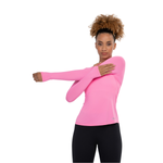 T-shirt Manga Longa Authen Keep Cool Extended Feminina Rosa