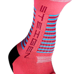 Meia Cano Curto Steigen 1/4 Coral Unissex