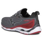 Tênis Mizuno Wave Mirai 4 Masculino Cinza/Vermelho