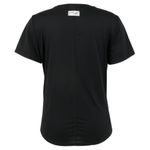 T-shirt Feminina Preta Performance Nike Dri Fit One com Detalhes em Rosa