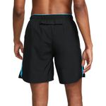 Bermuda Nike Challenger 9 Masculina Preta com detalhes azuis claros