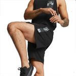 Bermuda Puma Run PLCD Graphic 7 Preta Masculino