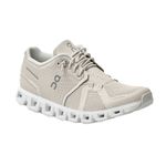 Tênis On Running Cloud 5 Feminino Bege e Branco