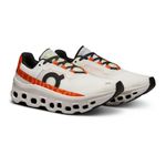 Tênis On Running Cloudmonster Feminino Branco/Laranja