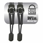 Cadarço Elástico Lock Laces Preto Unissex
