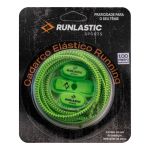 Cadarço Elástico Runlastic Verde Fluor e Preto Unissex