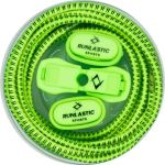 Cadarço Elástico Runlastic Verde Fluor e Preto Unissex