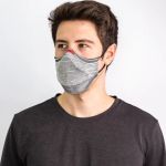 Kit Máscara Proteção Fiber Knit Air Cinza Mescla