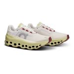 Tênis On Running Cloudmonster Feminino Branco/Amarelo