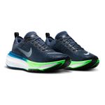 Tênis Nike ZoomX Invincible Run Flyknit 3 Masculino Azul Escuro com Verde
