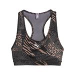 Top Puma Mid Impact 4Kéeps Graphic Feminino Preto/Marrom