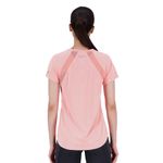 T-shirt Performance New Balance Impact Run 3 Feminina Rosa
