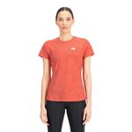 T-shirt Performance New Balance Q Speed Jacquard Feminina Vermelho