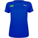 T-shirt Performance Puma CBAT Athletics Feminina Azul