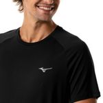 T-shirt Manga Longa Mizuno Pro UV Masculina Preto