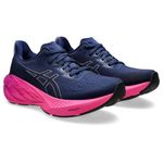 Tênis Asics Novablast 4 Feminino Azul/Rosa